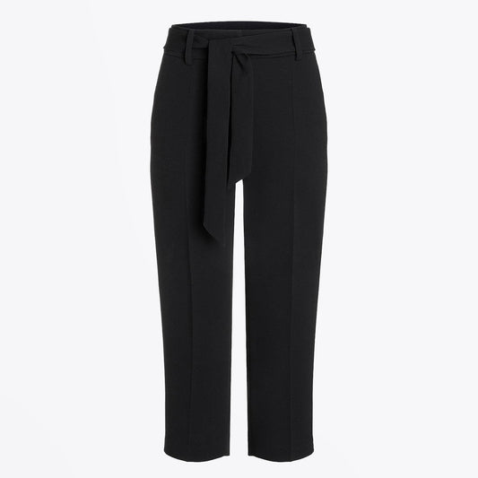 - Claire - Wide-Leg Cropped Pants - Black