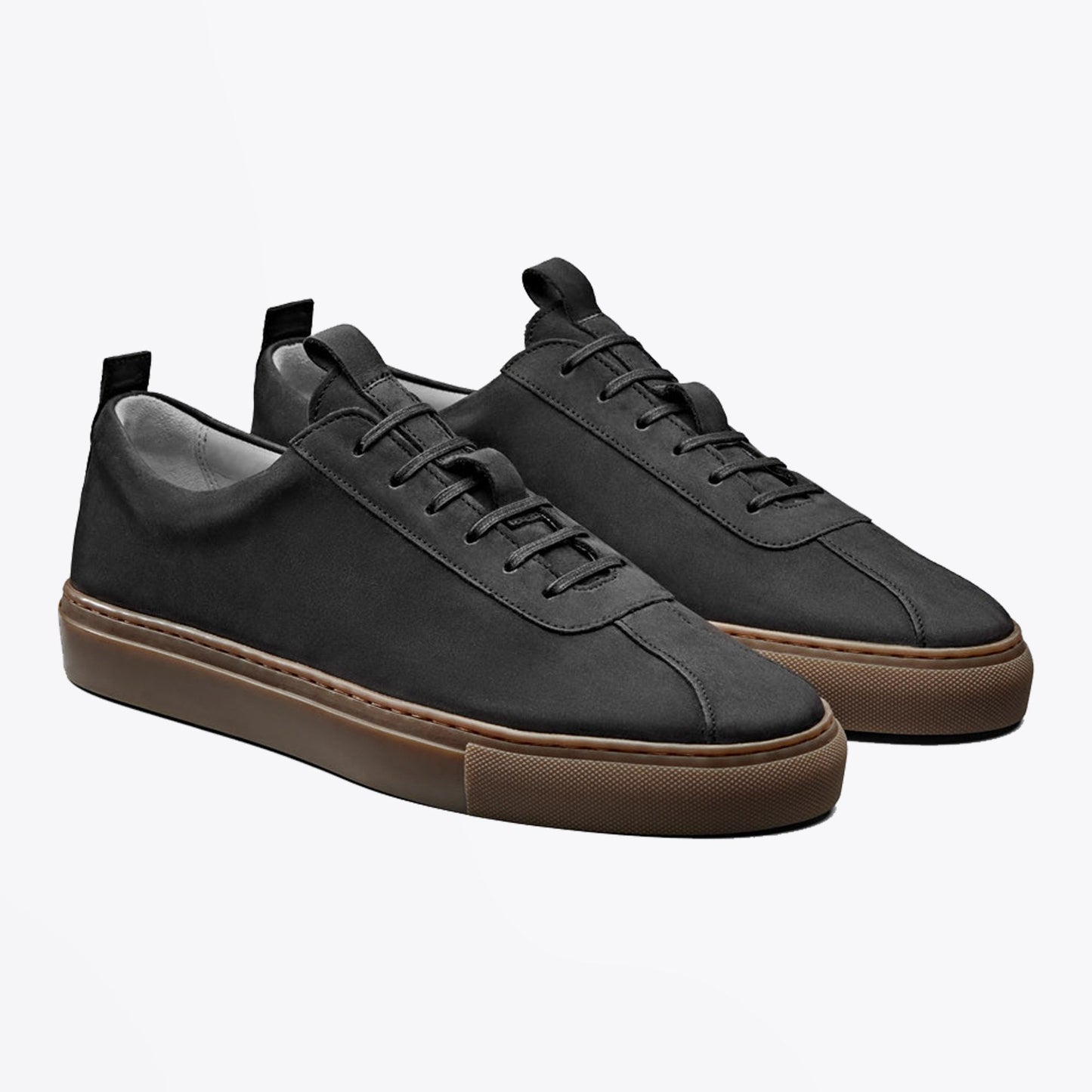 - Sneaker 1 - Nubuck Tennis Shoe - Black