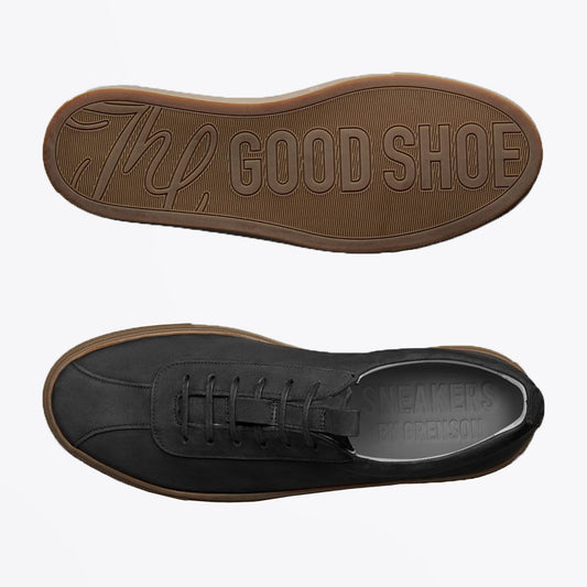 - Sneaker 1 - Nubuck Tennis Shoe - Black