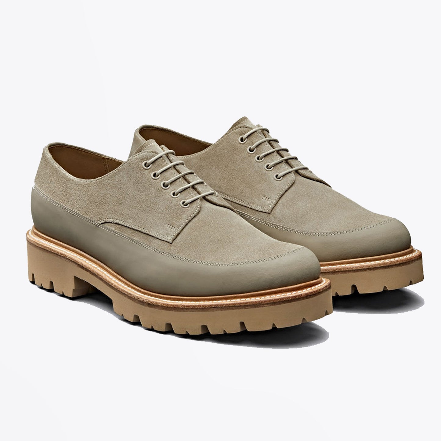 - Earl - Suede Derby Shoe - Sand