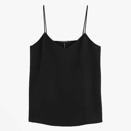 - Spaghetti Strap Tank Top - Black
