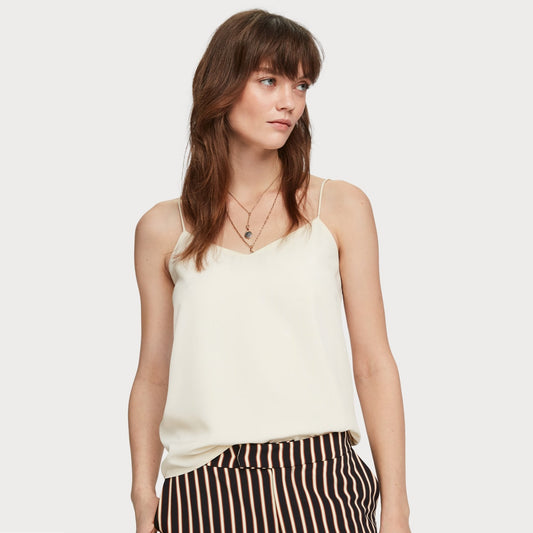 - Spaghetti Strap Tank Top - Off-White