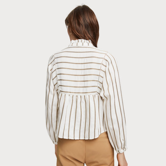 Linen Tunic Top - Beige