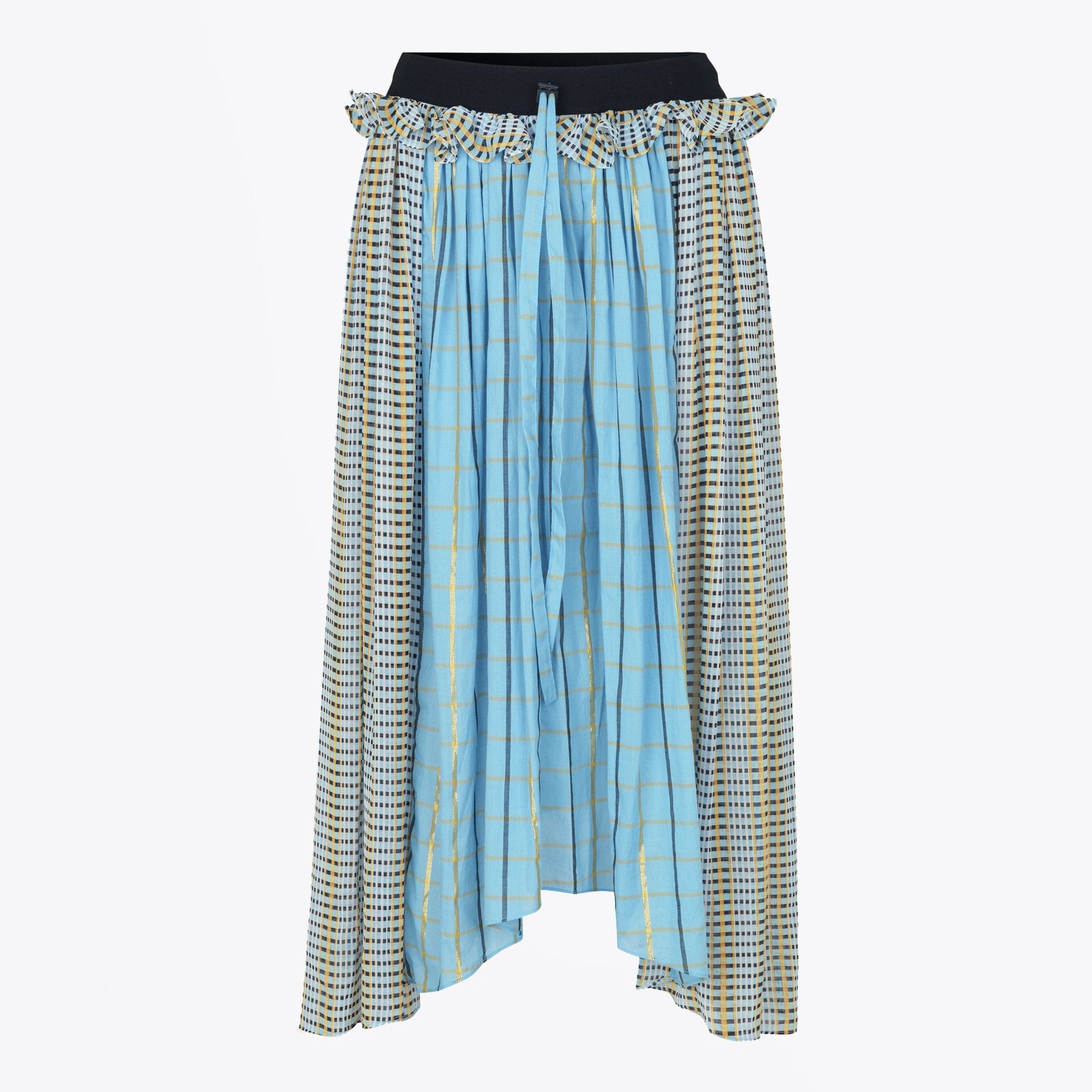 Stine Jaime Plaid Frill Skirt - Blue