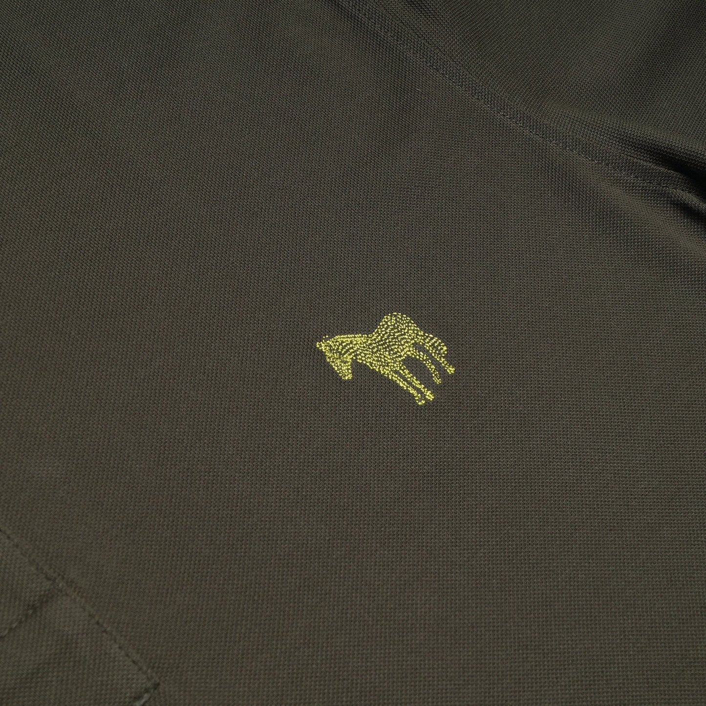 - Embroidered Zebra Polo Shirt - Dark Green