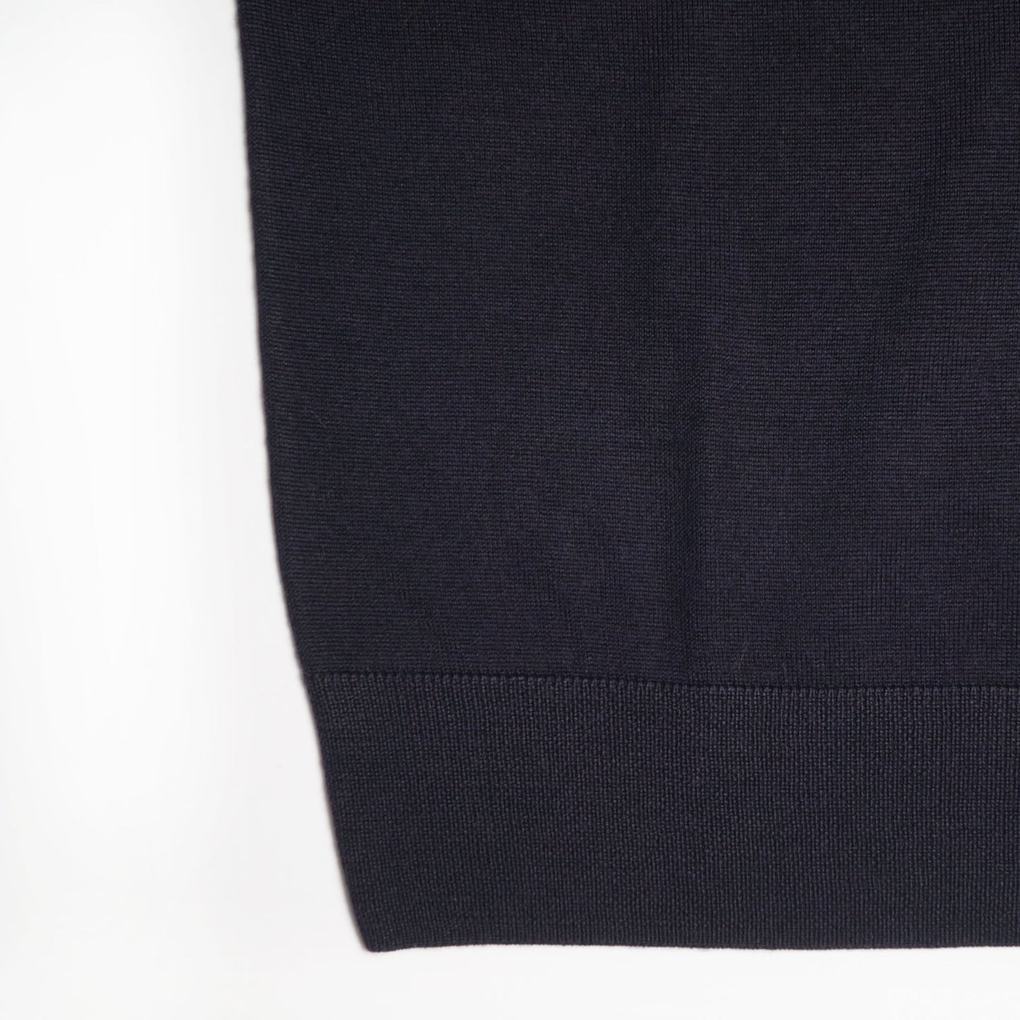 Merino Wool Short-Sleeve Polo Shirt - Navy