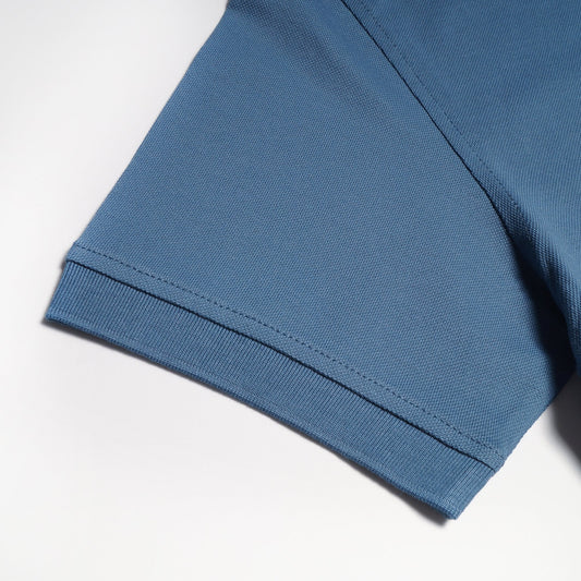 - Embroidered Zebra Polo Shirt - Blue