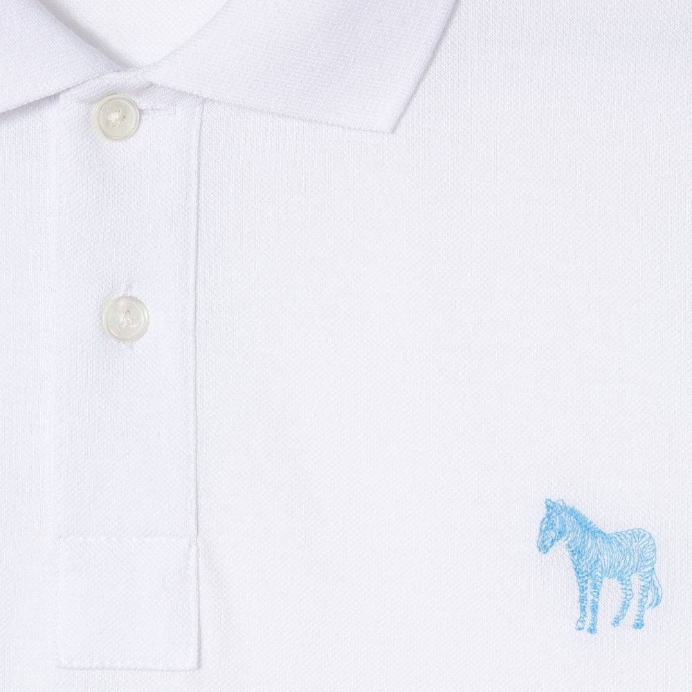 - Embroidered Zebra Polo Shirt - White