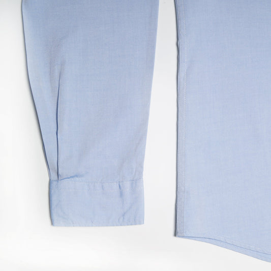 - Cotton Contrast Pocket Shirt - Blue