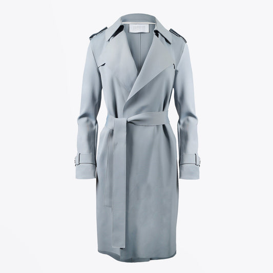 - Technical Trench Coat - Powder Blue