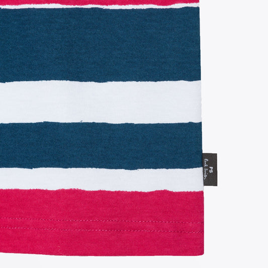 - Organic Cotton Stripe T-shirt - Pink
