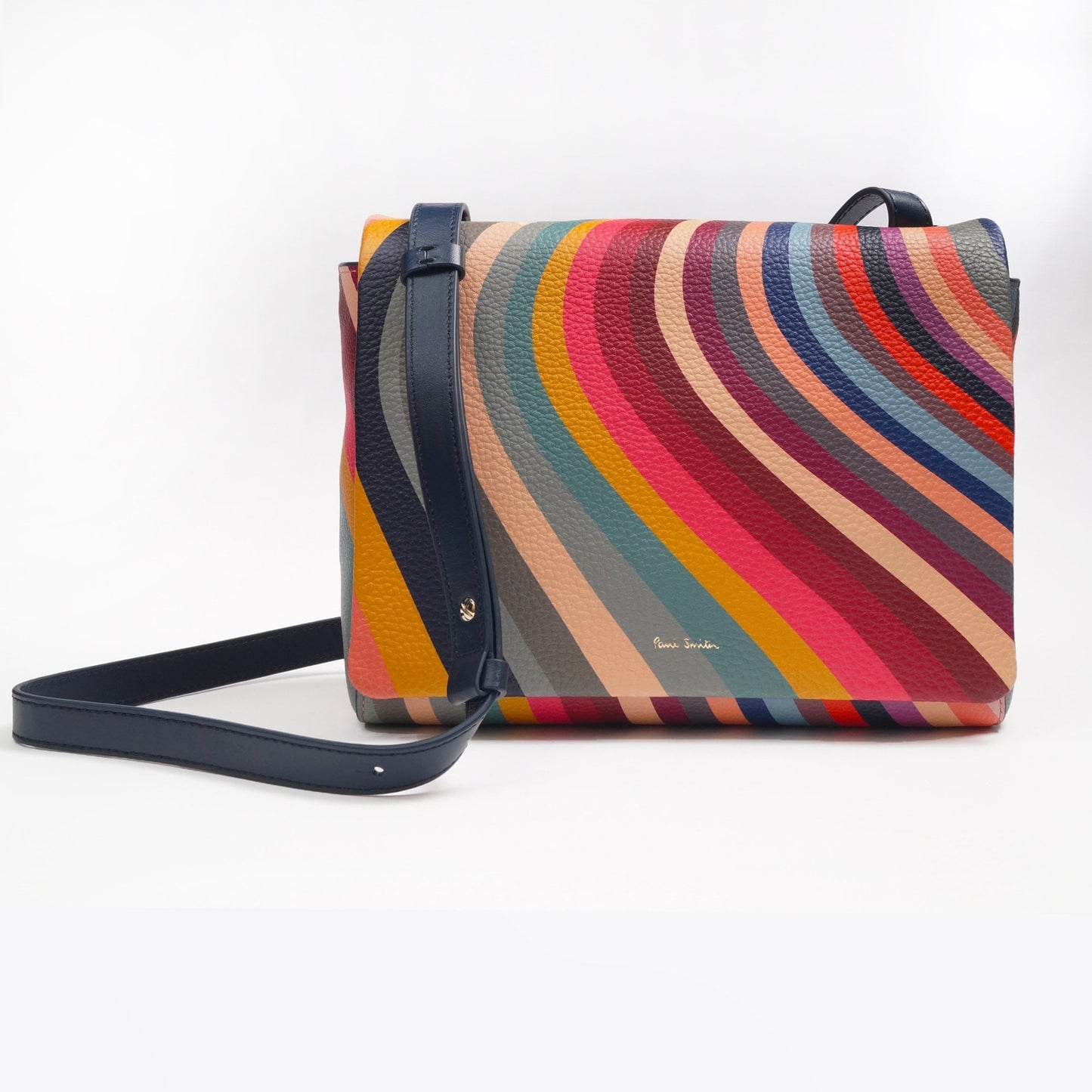 Leather C-Swirl Shoulder Bag - Multi