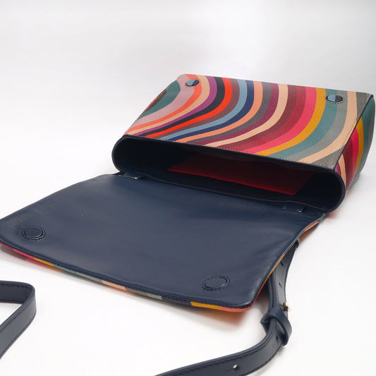 Leather C-Swirl Shoulder Bag - Multi
