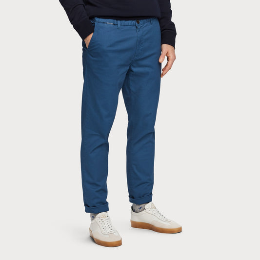 - Stuart - Stretch Cotton Chino - Blue