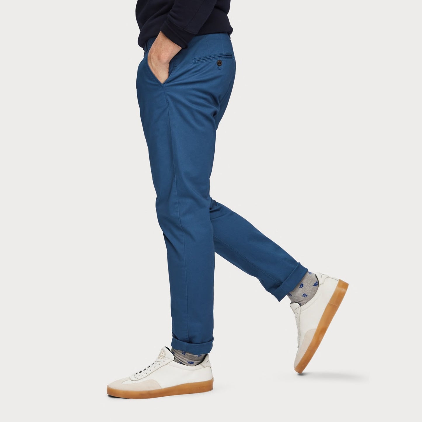 - Stuart - Stretch Cotton Chino - Blue