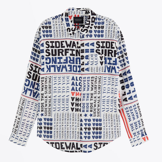 - Oversized Printed Shirt - Multi