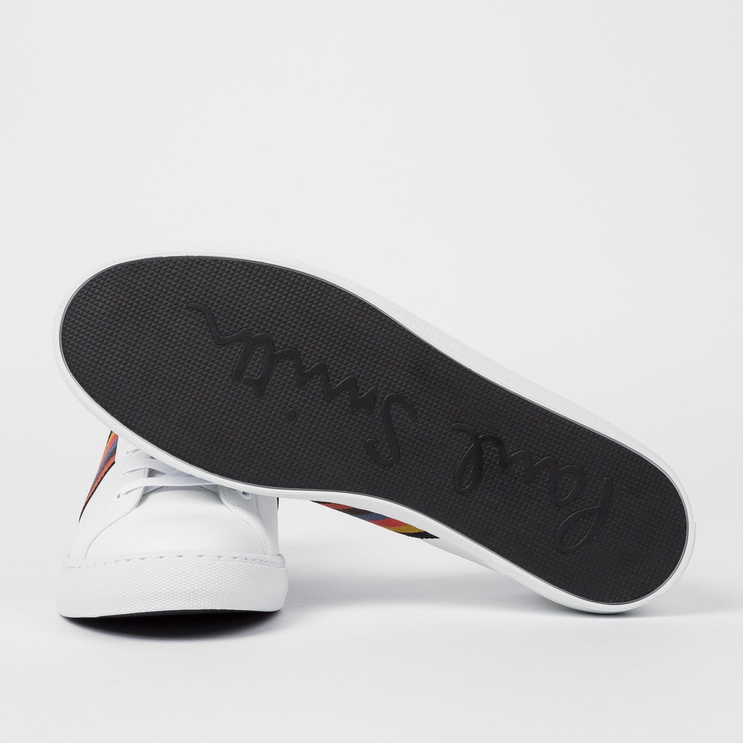 Hansen Leather 'Bright Stripe' Trainers - White