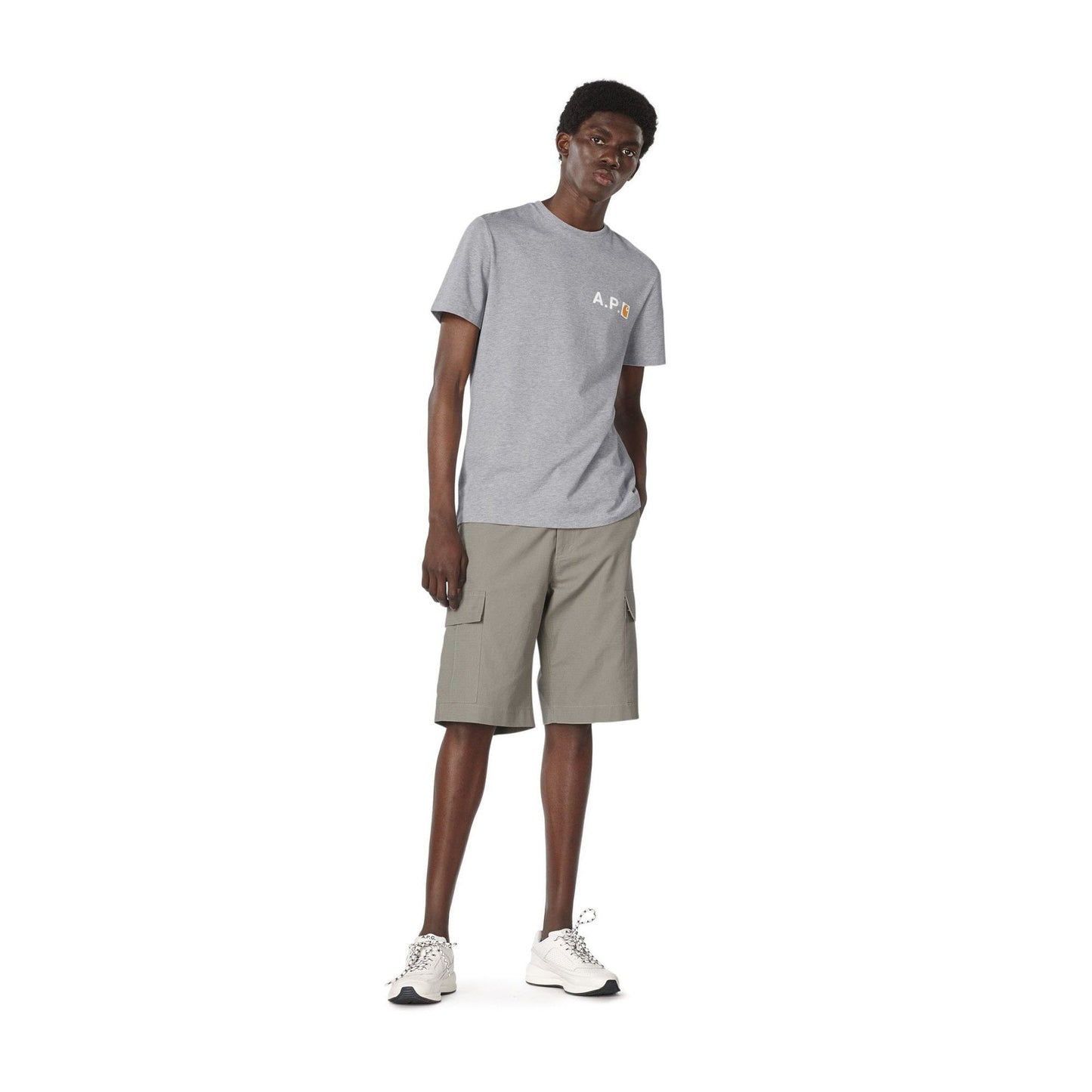 Hire - Carhartt WIP Logo T-Shirt - Grey