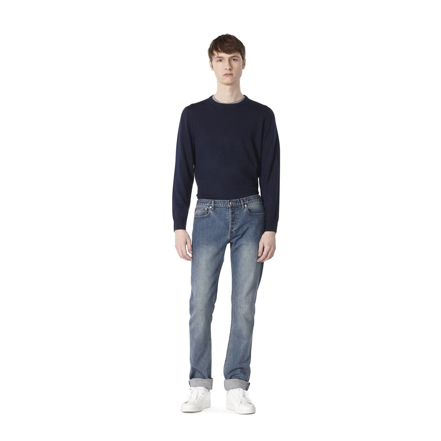 - Petit Standard - Washed Denim Jeans - Indigo Washed