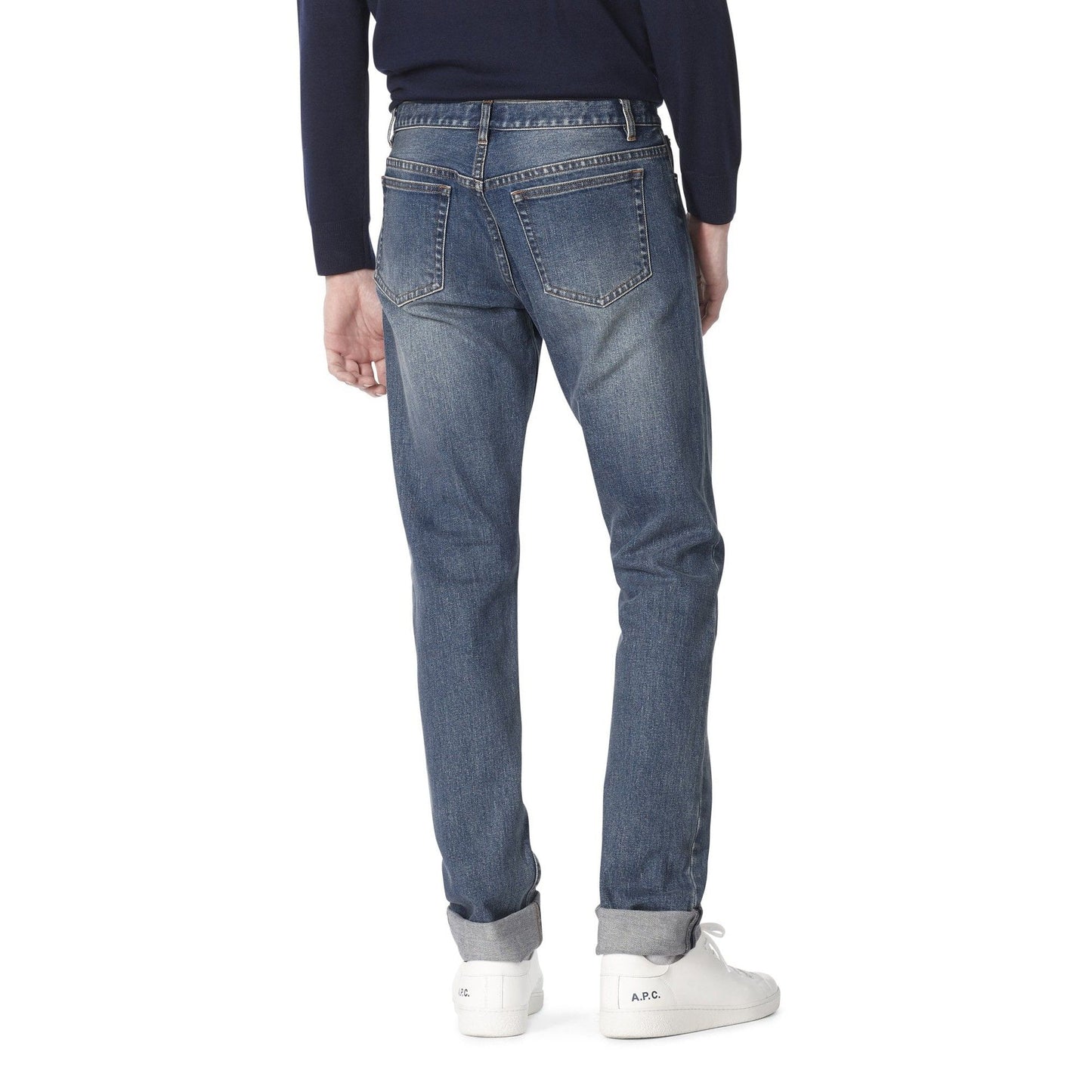 - Petit Standard - Washed Denim Jeans - Indigo Washed