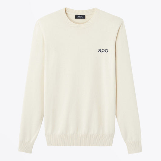 Knitted Logo Pullover - Cream