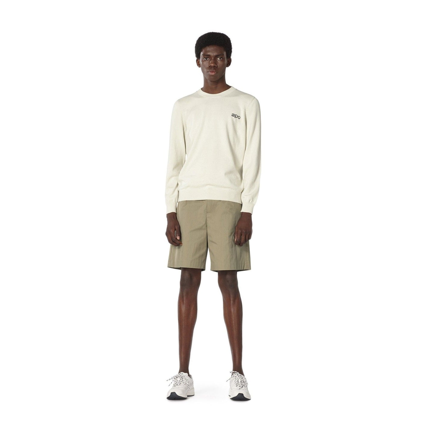 Knitted Logo Pullover - Cream