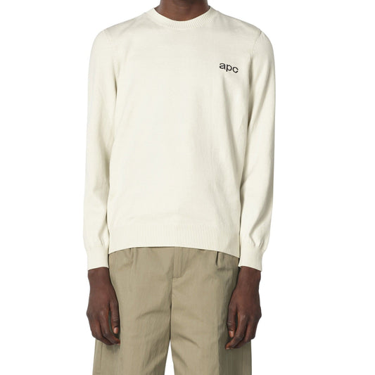 Knitted Logo Pullover - Cream