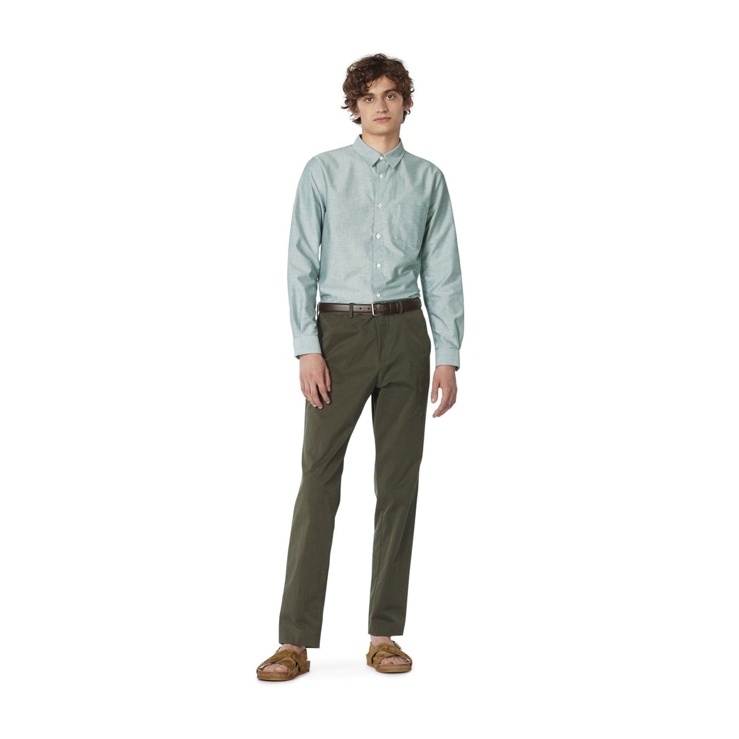 - Cotton Oxford Shirt - Green