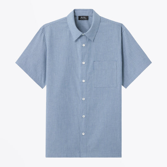 - Bruce - Short-Sleeve Shirt - Blue