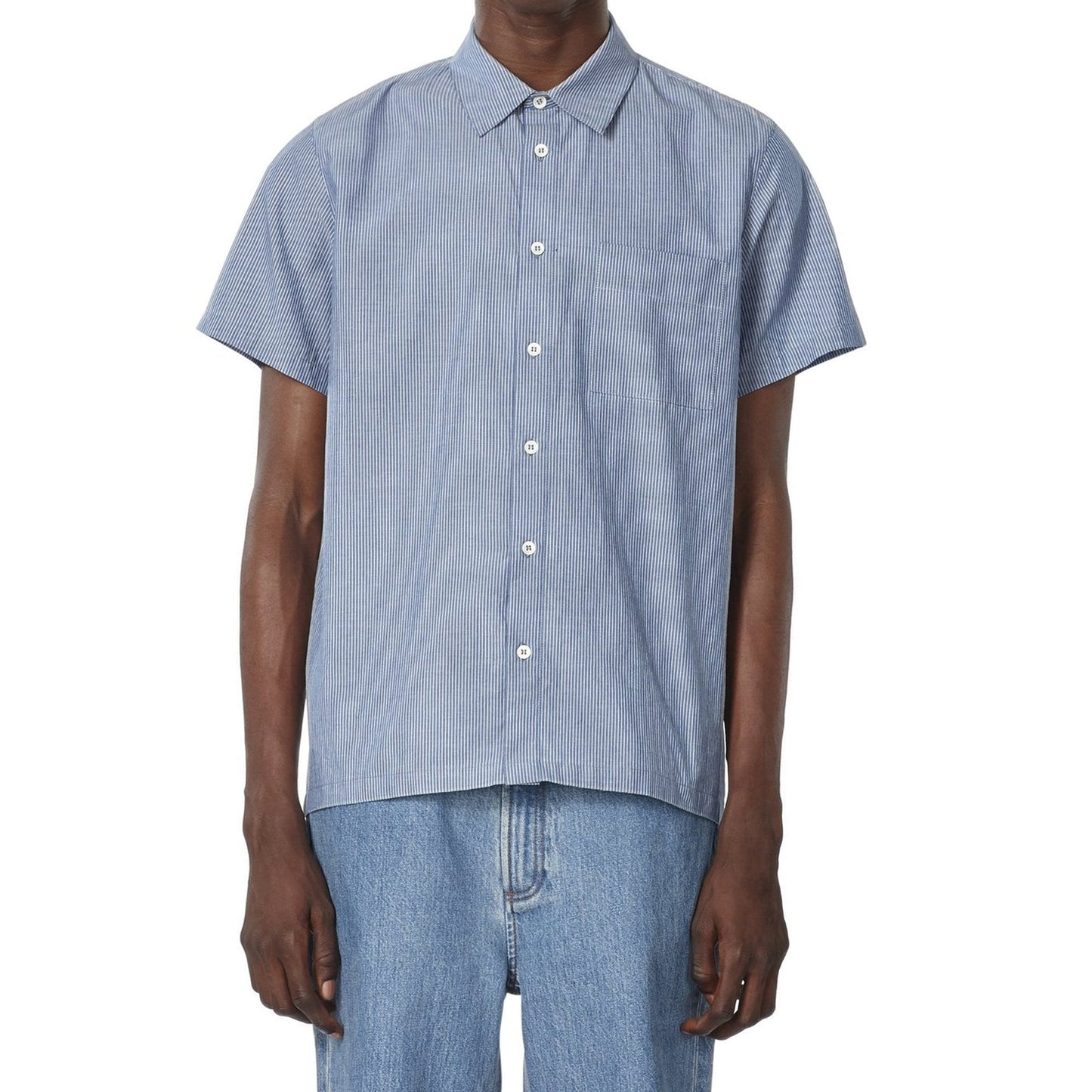 - Bruce - Short-Sleeve Shirt - Blue