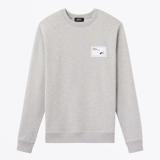 Neil - Logo Patch Sweater - Grey