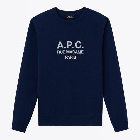 - Rufus - Embroidered Logo Sweater - Blue