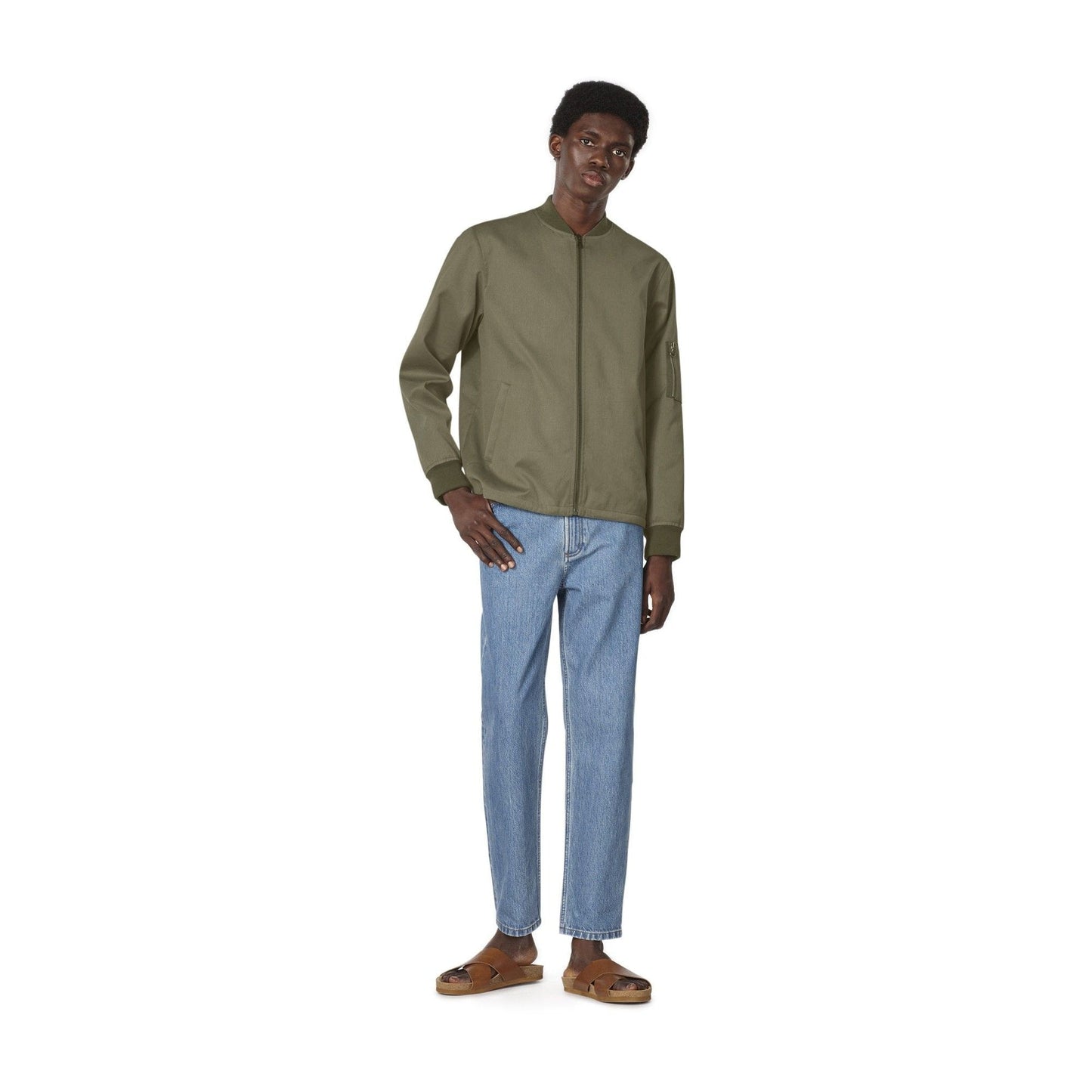 Greg - Cotton Twill Jacket - Khaki Green