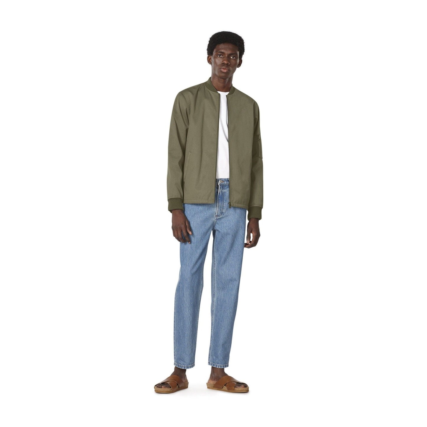 Greg - Cotton Twill Jacket - Khaki Green
