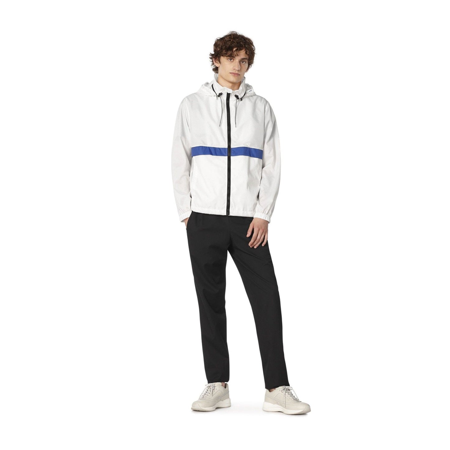 - Miles - Hooded Technical Windbreaker Jacket - White