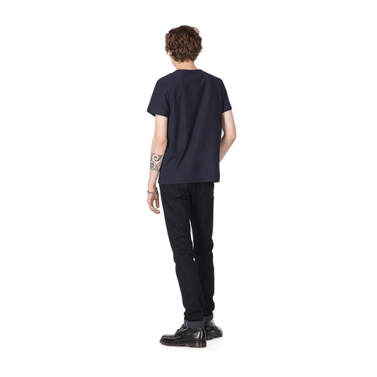 - Yakuta - Cotton Jacquard T-Shirt - Dark Navy