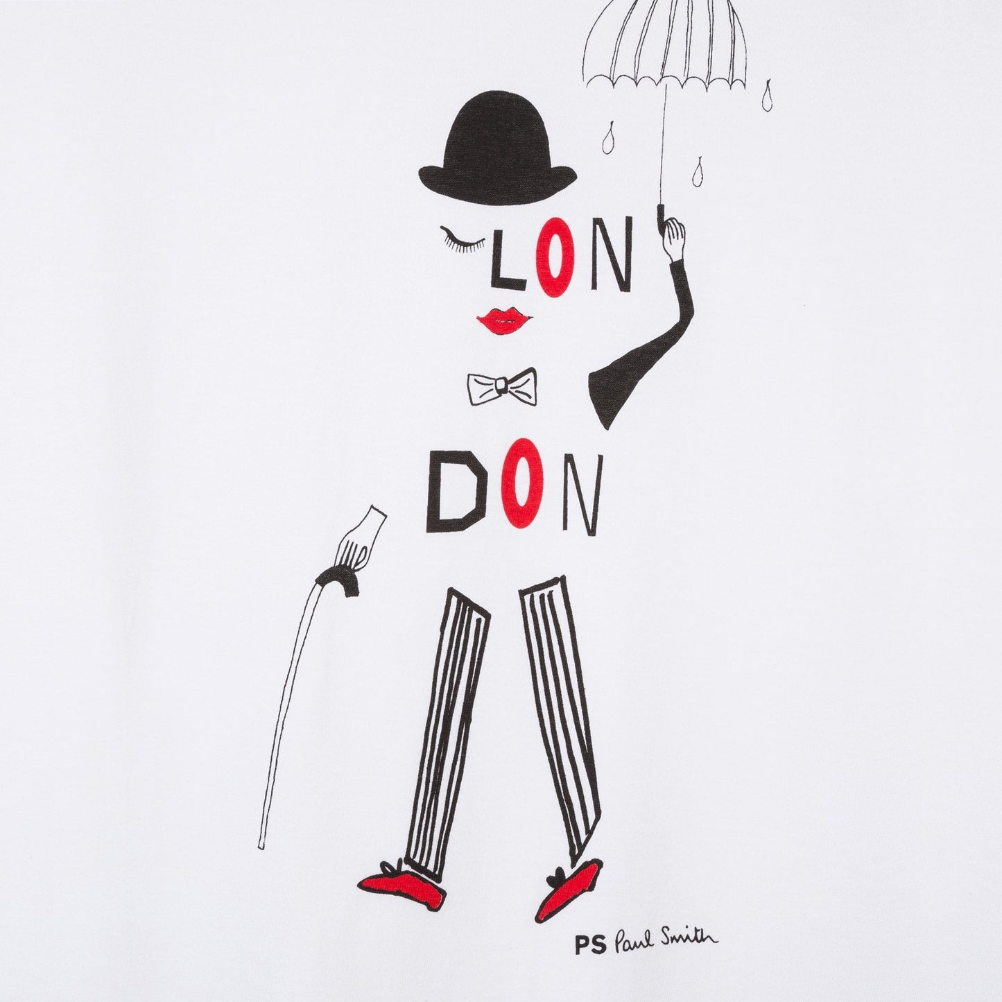 - 'London Showers' Print T-Shirt - White