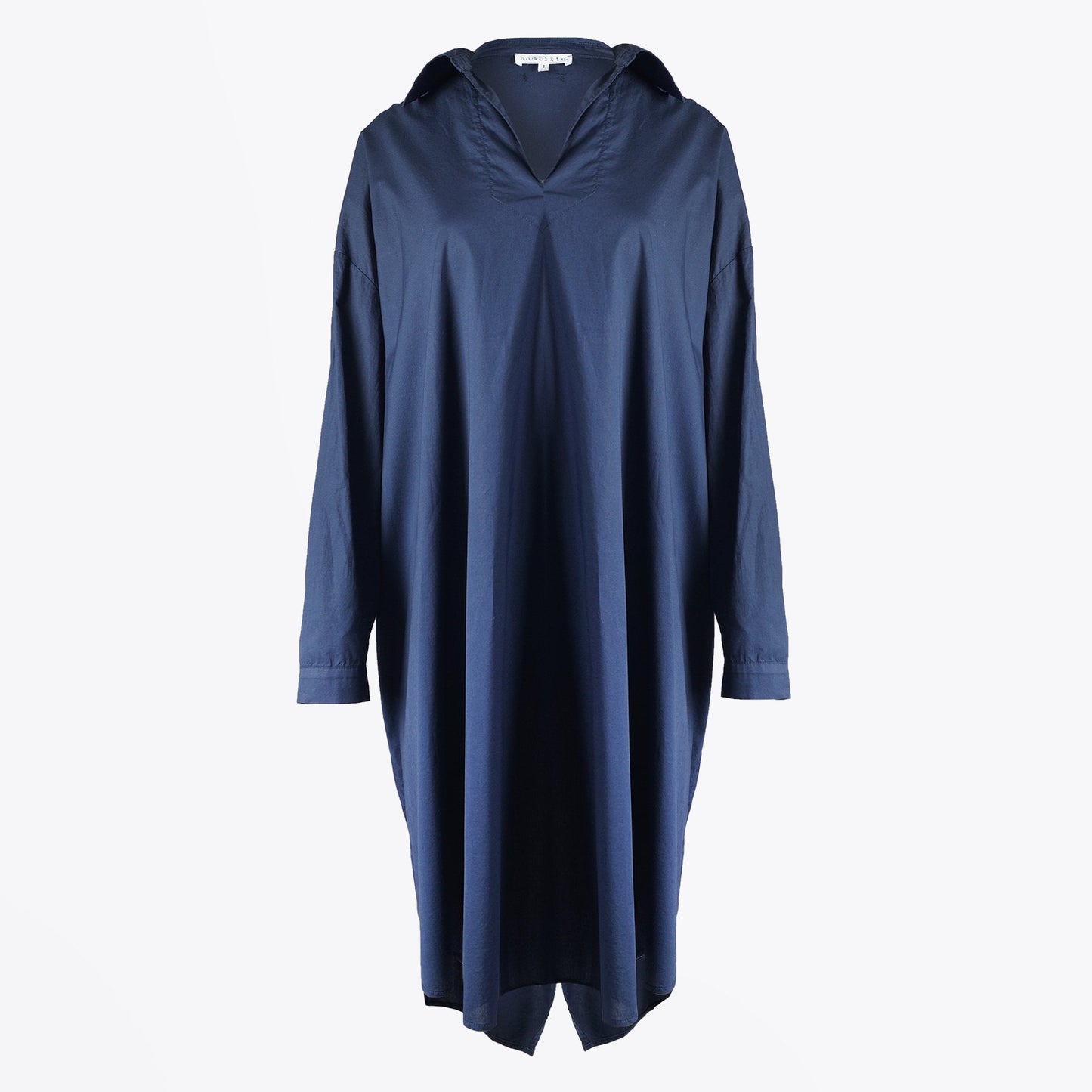 - V-Neck Swing Dress - Blue