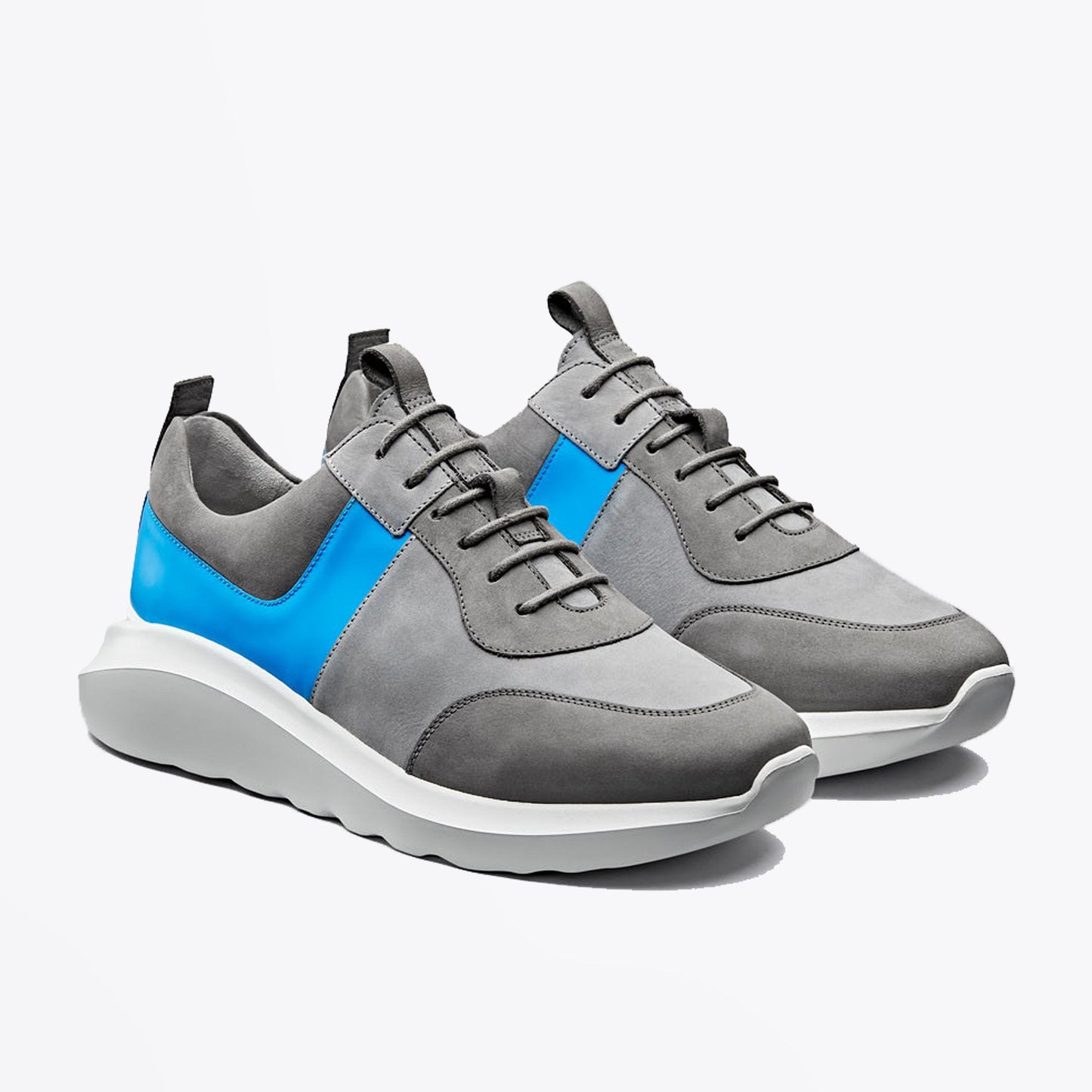 - Sneaker 20 - Suede Sneakers - Grey/Blue