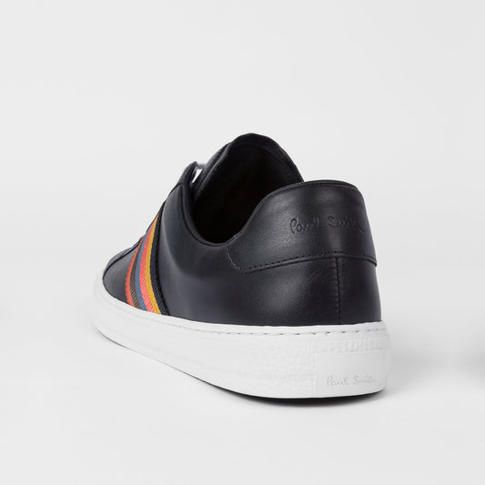 Hansen Leather Stripe Trainers - Dark Navy