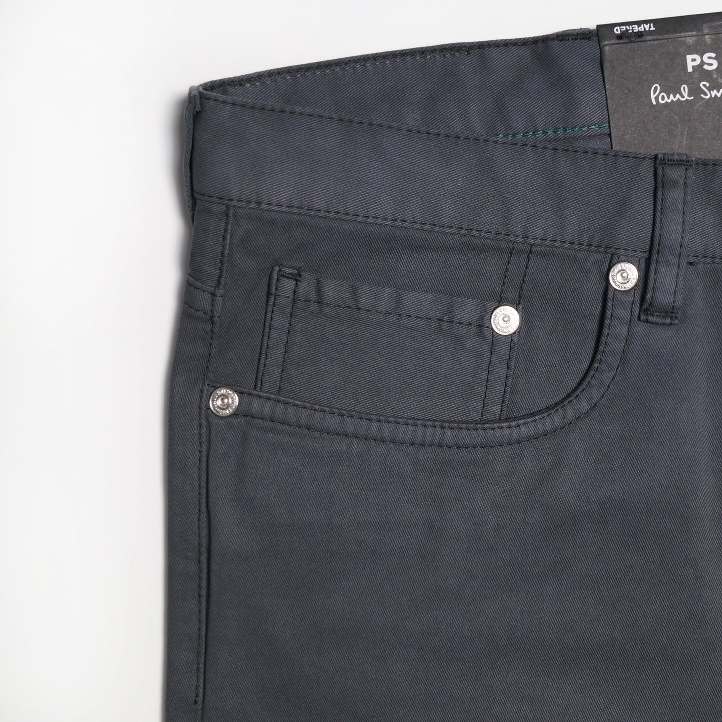 - Tapered Cotton Stretch Jeans - Grey