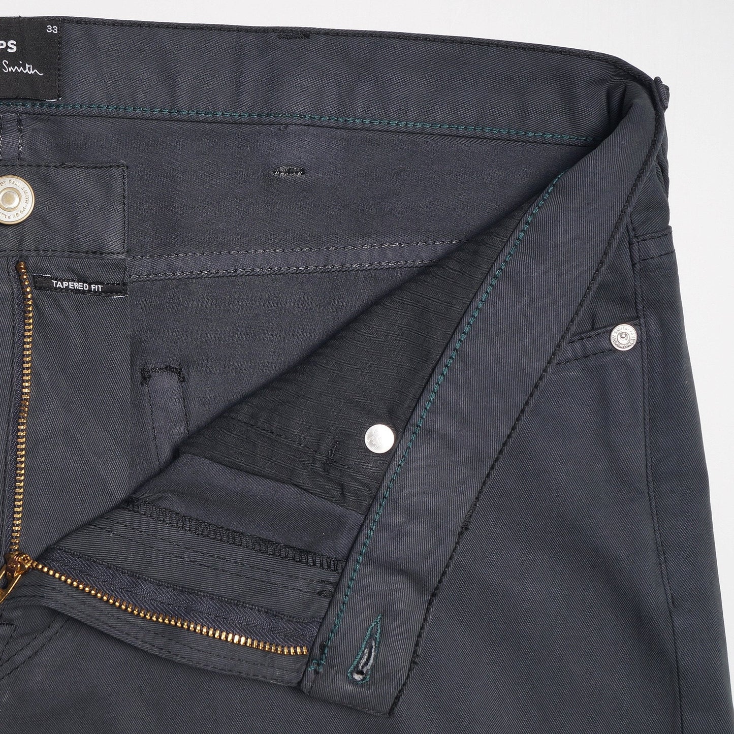 - Tapered Cotton Stretch Jeans - Grey