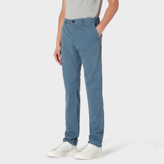 - Slim-Fit Stretch Chinos - Blue