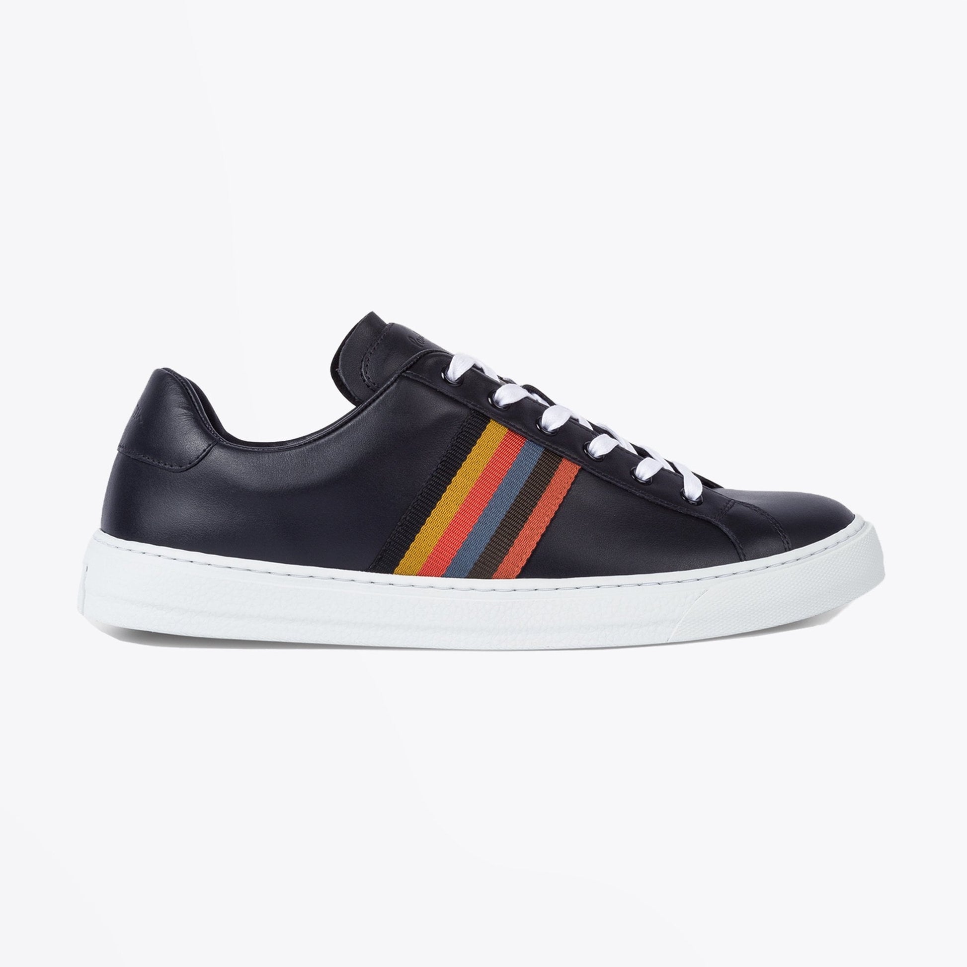 Paul Hansen Leather Stripe Trainers - Dark Navy