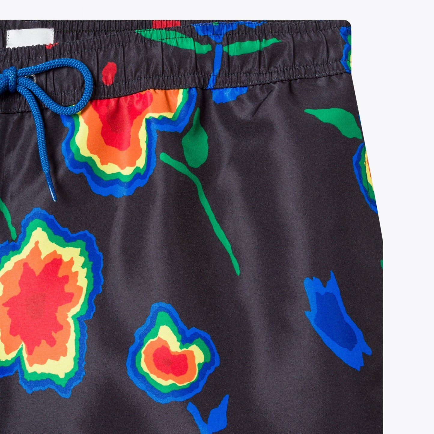 Floral Print Swim Shorts - Black/Multi
