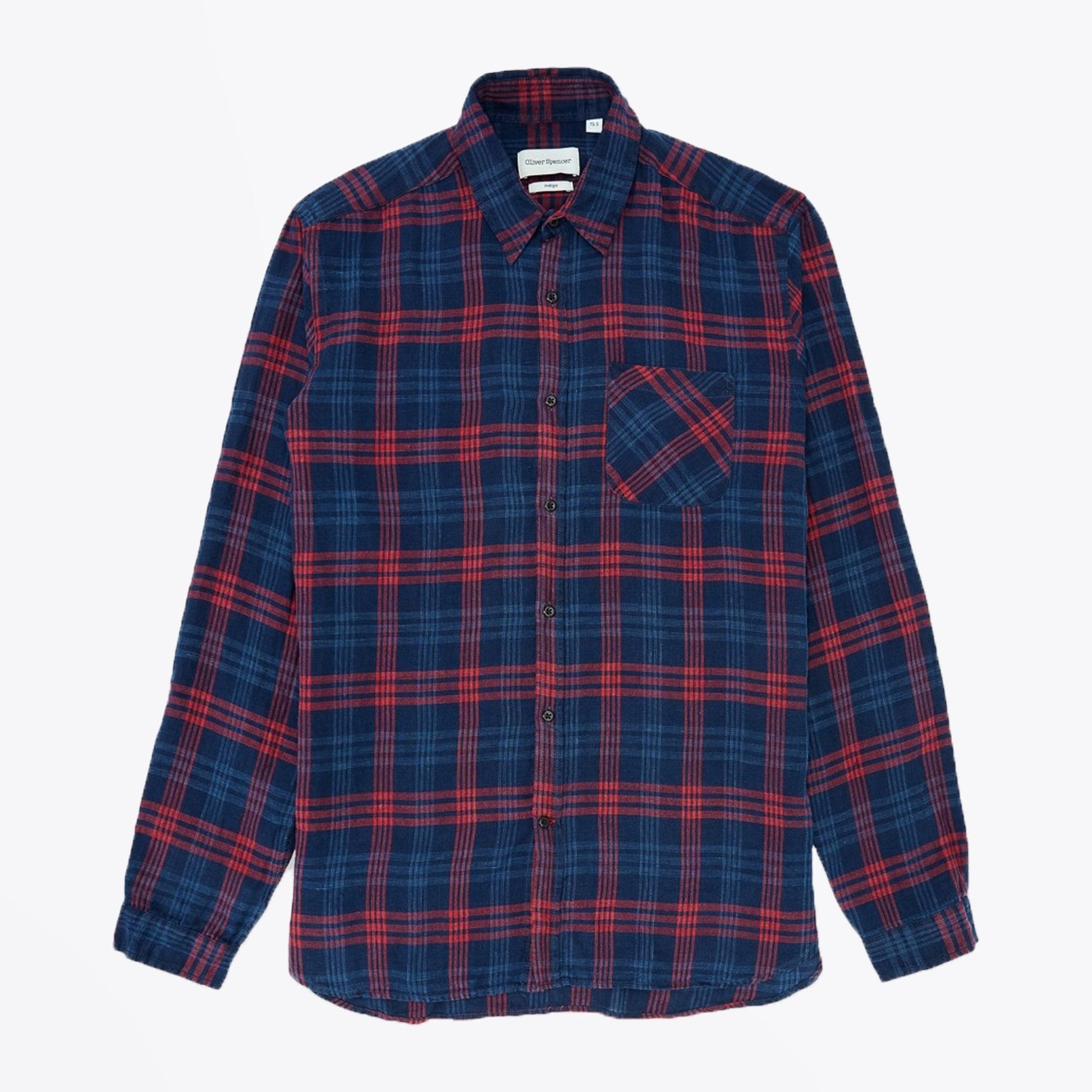 Oliver New York Special Check Shirt - Blue/Red