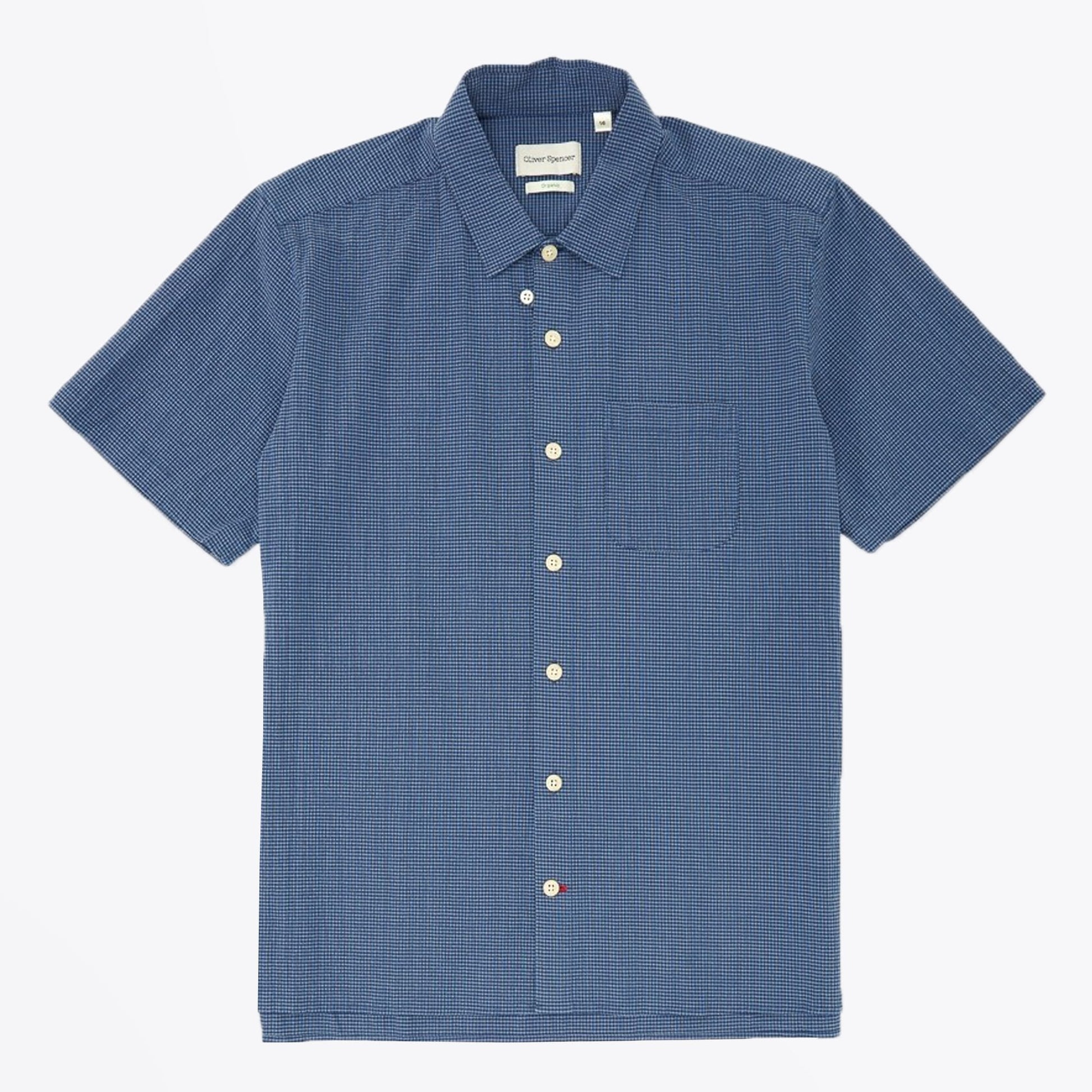 Oliver Hawaiian Check Shirt - Blue