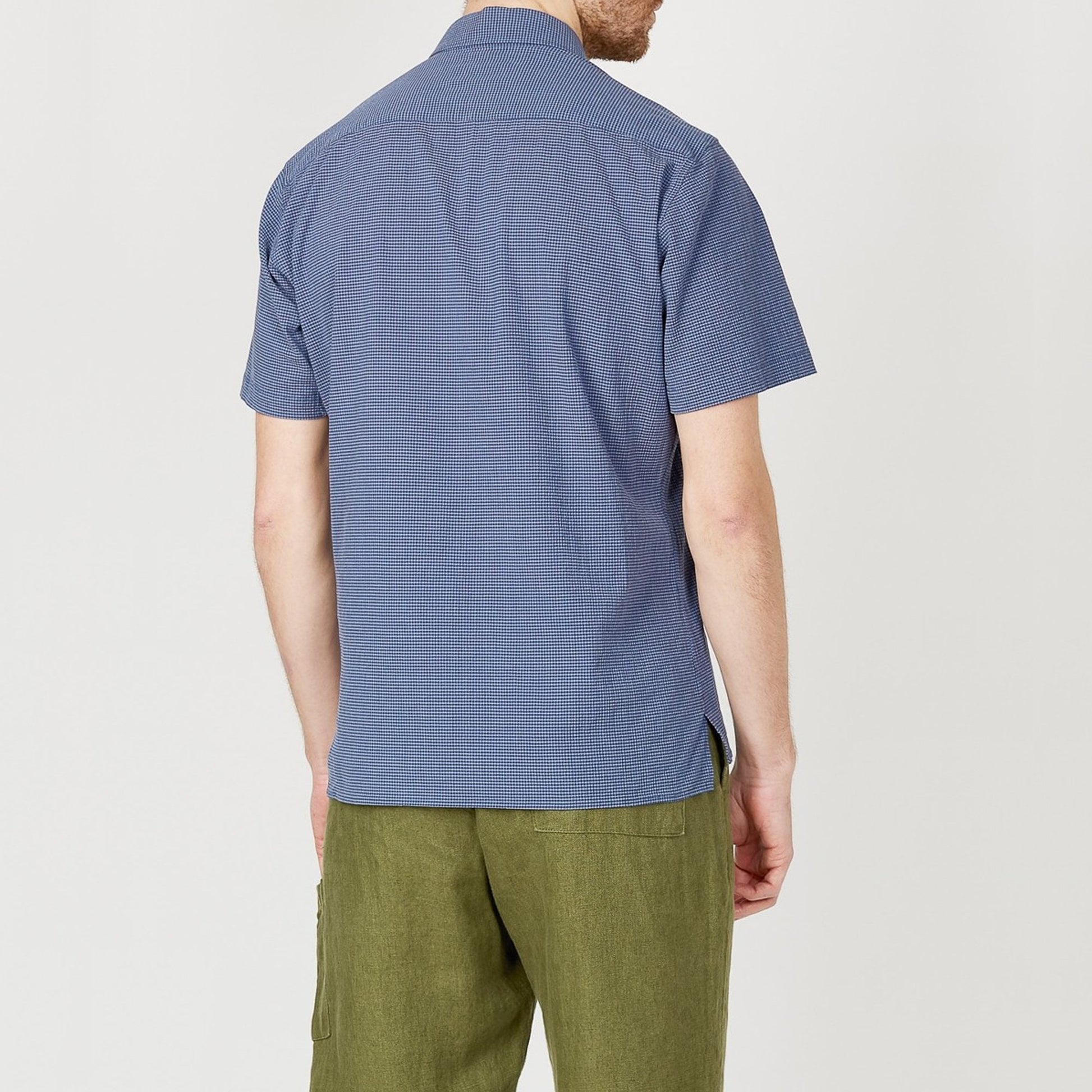 Oliver Hawaiian Check Shirt - Blue