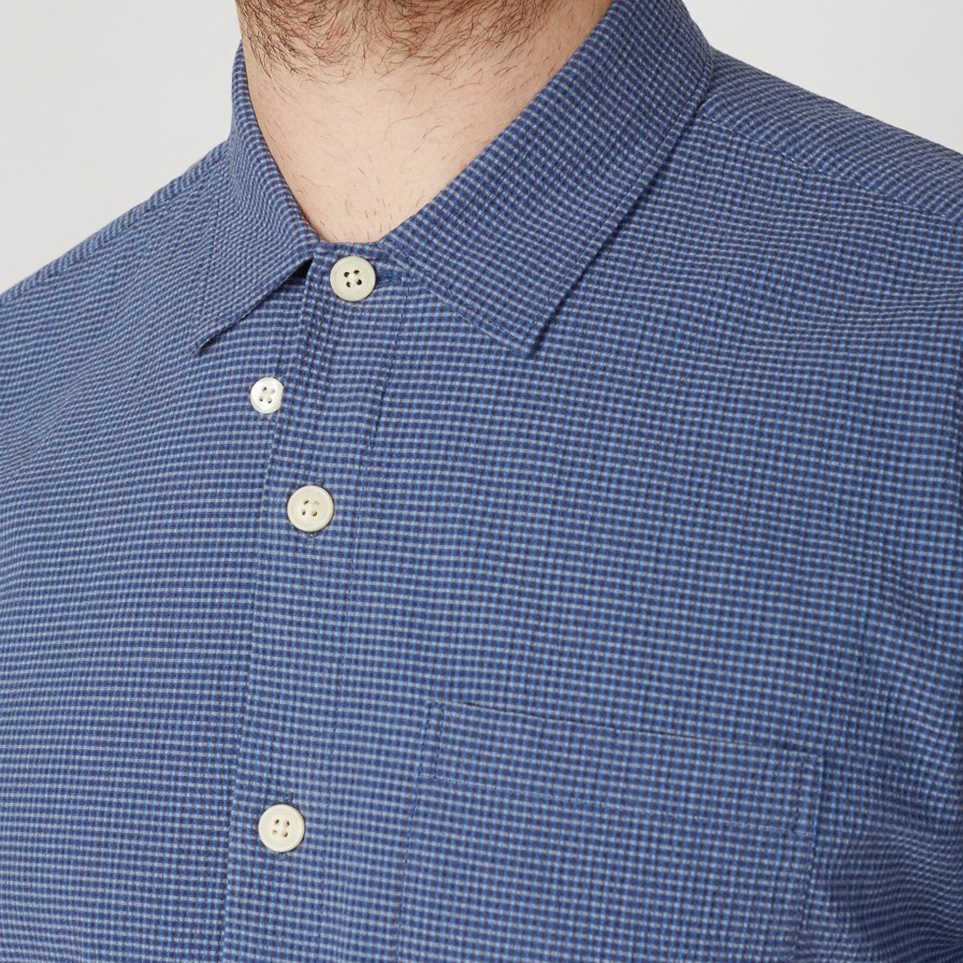 Oliver Hawaiian Check Shirt - Blue