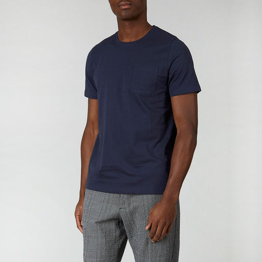 - Oli Cotton Pocket Tee - Navy